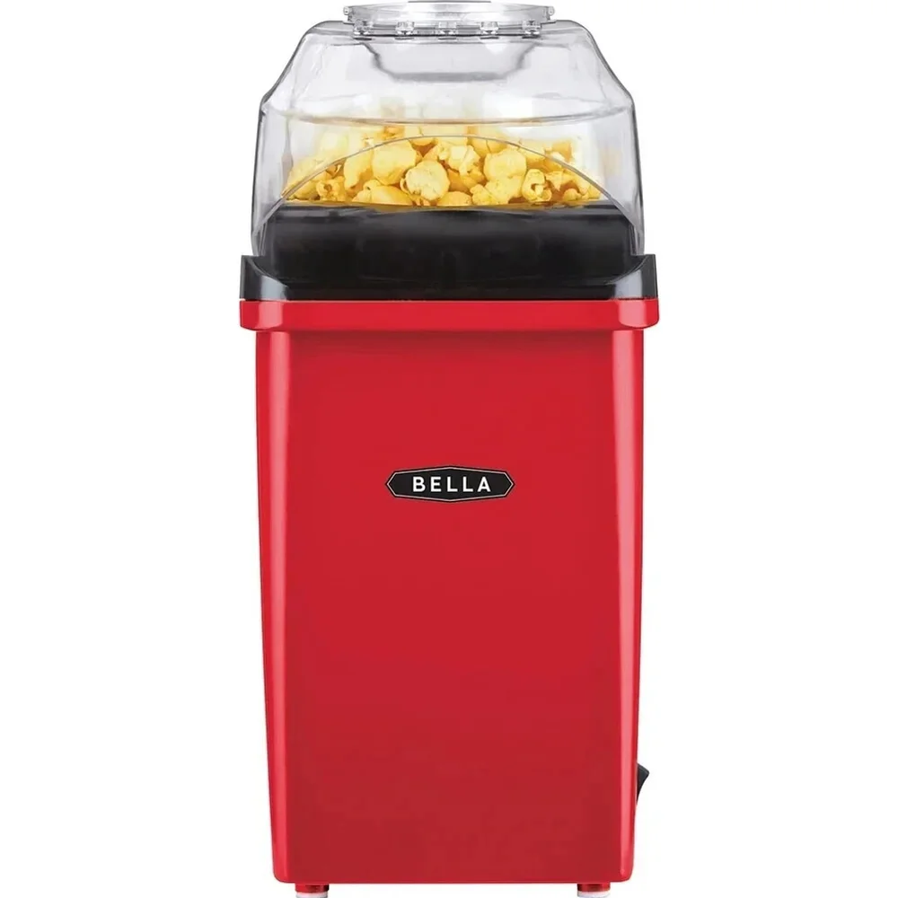 Bella Hot Air Popcorn Maker Healthier Choice No Oil Portable Small RED 1200W